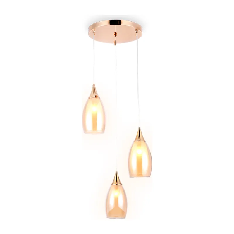 Подвесной светильник E14*3 TR3549/3 GD/TI золото/янтарь E14 max 40W 370*130*1000 Ambrella Light 4
