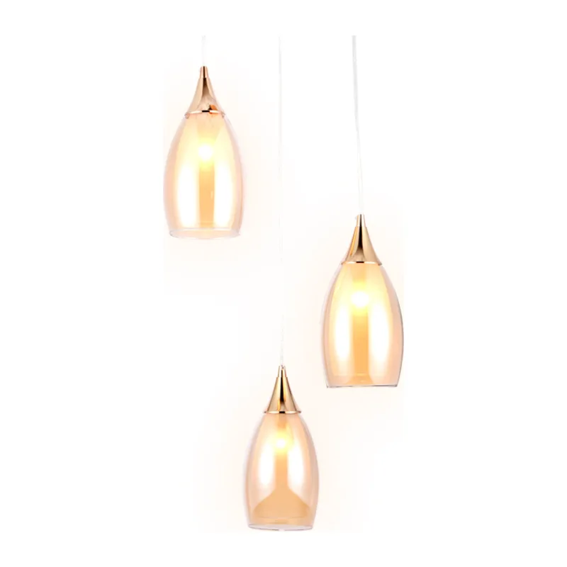 Подвесной светильник E14*3 TR3549/3 GD/TI золото/янтарь E14 max 40W 370*130*1000 Ambrella Light 5