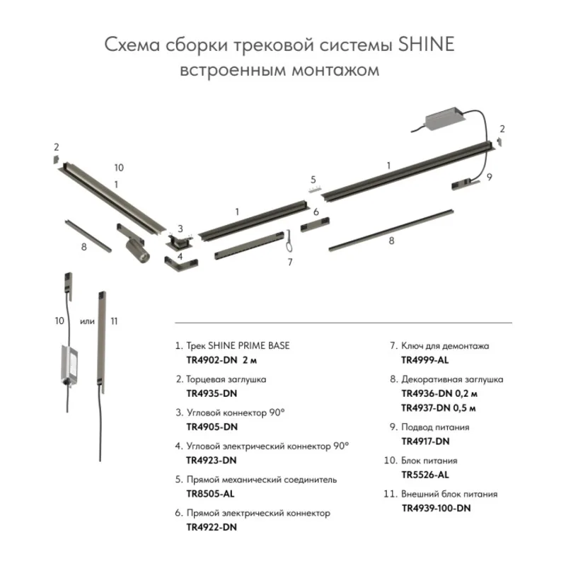 Шинопровод Denkirs SHINE PRIME HIDE | ШАЙН ПРАЙМ ХАЙД TR4902-DN 3
