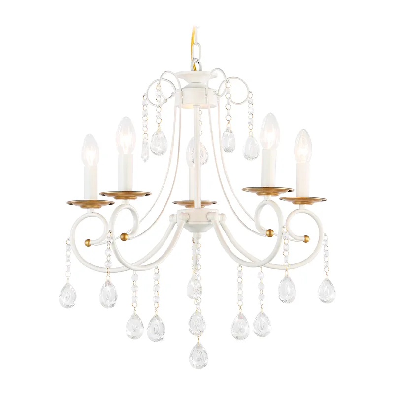 Подвесной светильник E14*5 TR4916/5 WH/GD белый/золото E14/5 max 40W D550*860 Ambrella Light 10