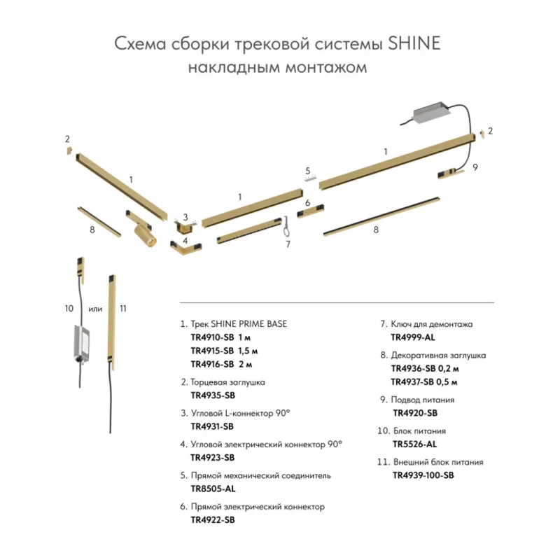 Подвод питания Denkirs SHINE PRIME BASE | ШАЙН ПРАЙМ БЕЙС TR4920-SB 4