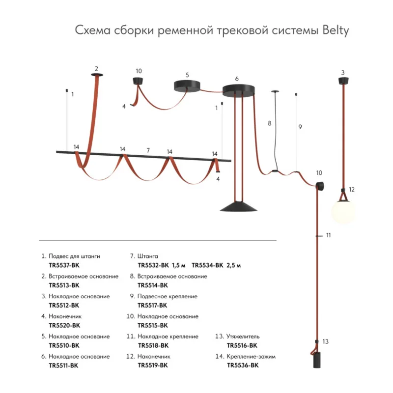 Шинопровод Denkirs BELTY BASE | БЕЛТИ БЕЙС TR5500-DB 4