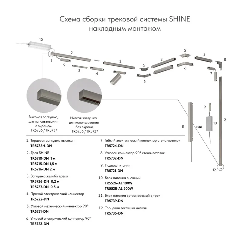 Подвод питания Denkirs SHINE BASE | ШАЙН БЕЙС TR5721-DN 4