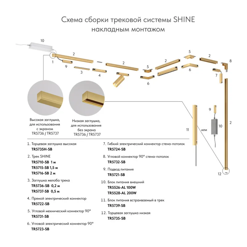Подвод питания Denkirs SHINE BASE | ШАЙН БЕЙС TR5721-SB 4