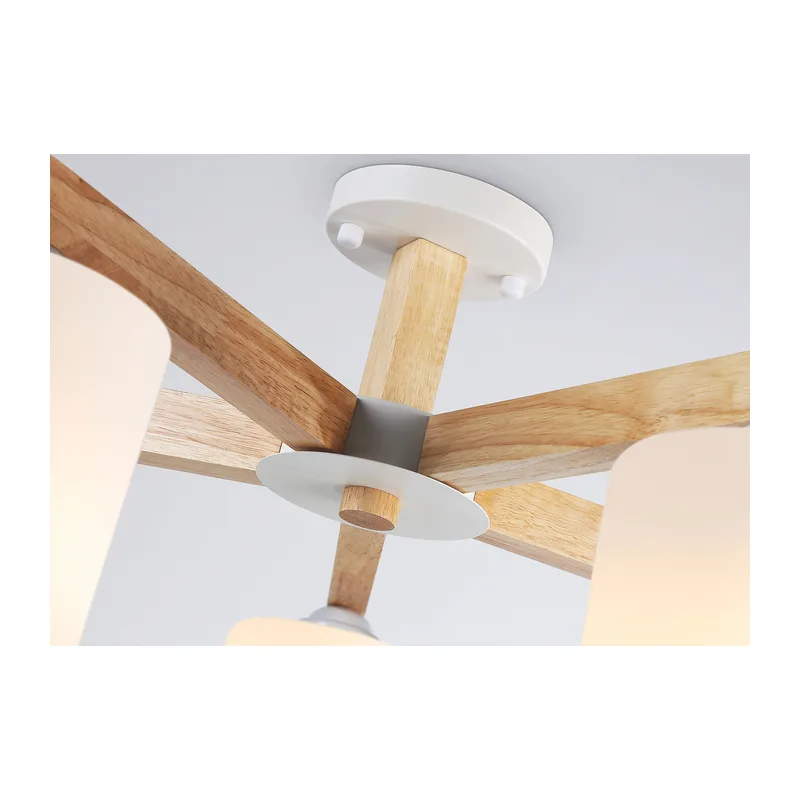 Потолочный светильник E27*5 TR83113/5 WH/LW белый/светлое дерево E27/5 max 40W D700*325 Ambrella Light 10