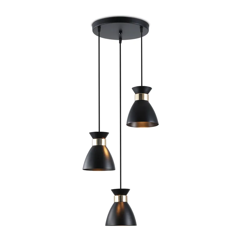 Подвесной светильник E27*3 TR8470/3 BK/FGD черный/золото E27/3 max 60W D340*1000 Ambrella Light 4
