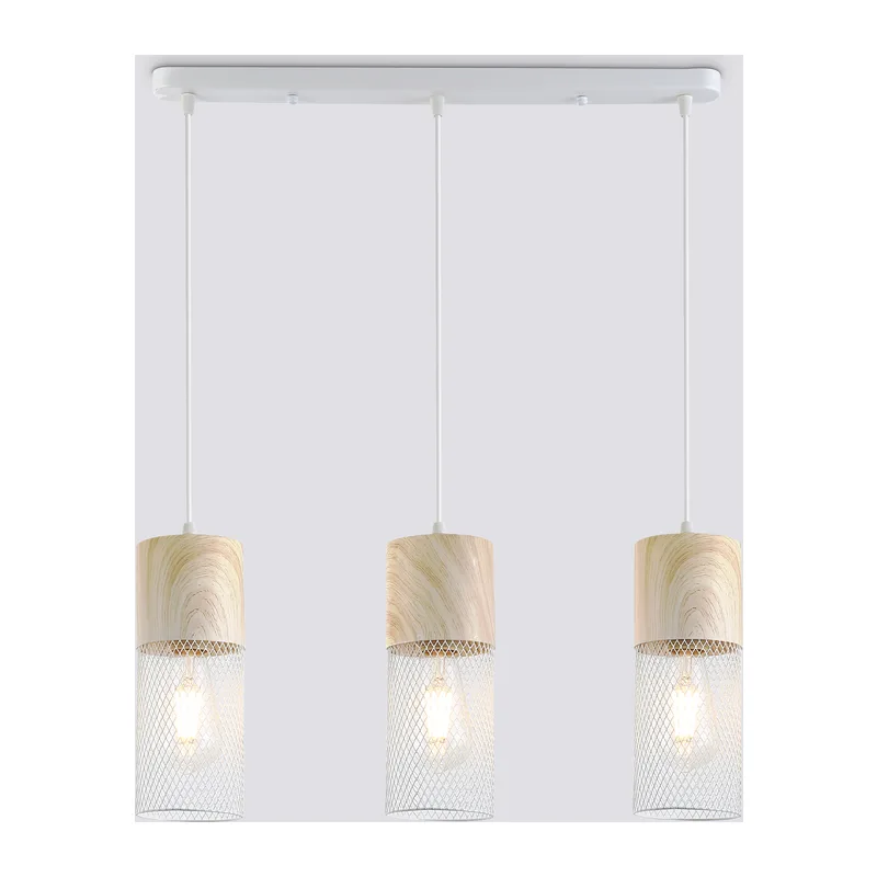 Подвесной светильник E27*3 TR8499/3 WH/WD белый/дерево E27/3 max 60W 550*100*1000 Ambrella Light 8