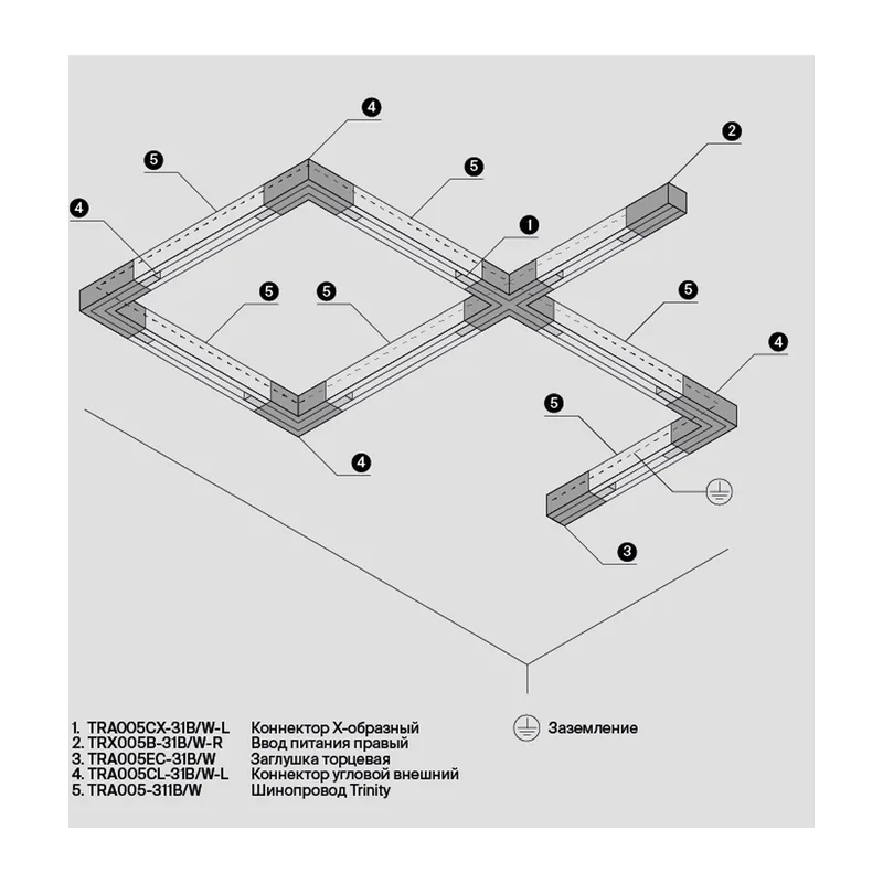 Коннектор Х-образный Trinity белый Maytoni TRA005CX-31W 8
