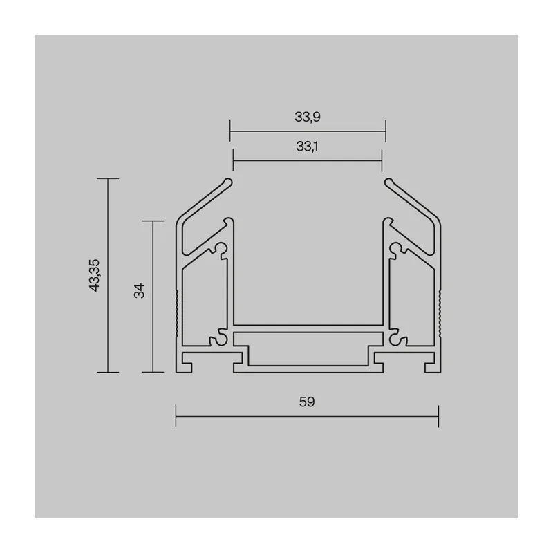 Профиль для монтажа Trinity в натяжной ПВХ потолок, 2м Maytoni TRA005MP-312S(N) 5