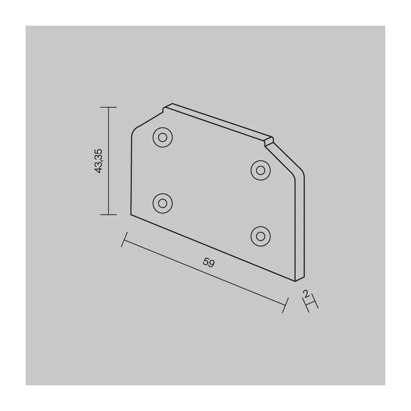 Заглушка торцевая к профилю, 2шт Maytoni TRA005MPEC-S(N) 6