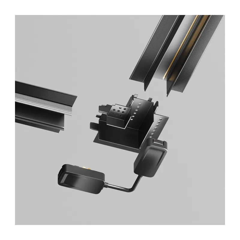 Коннектор питания угловой встраиваемый с проводом 6см Radity черный Maytoni TRA084CPC-B-12 3