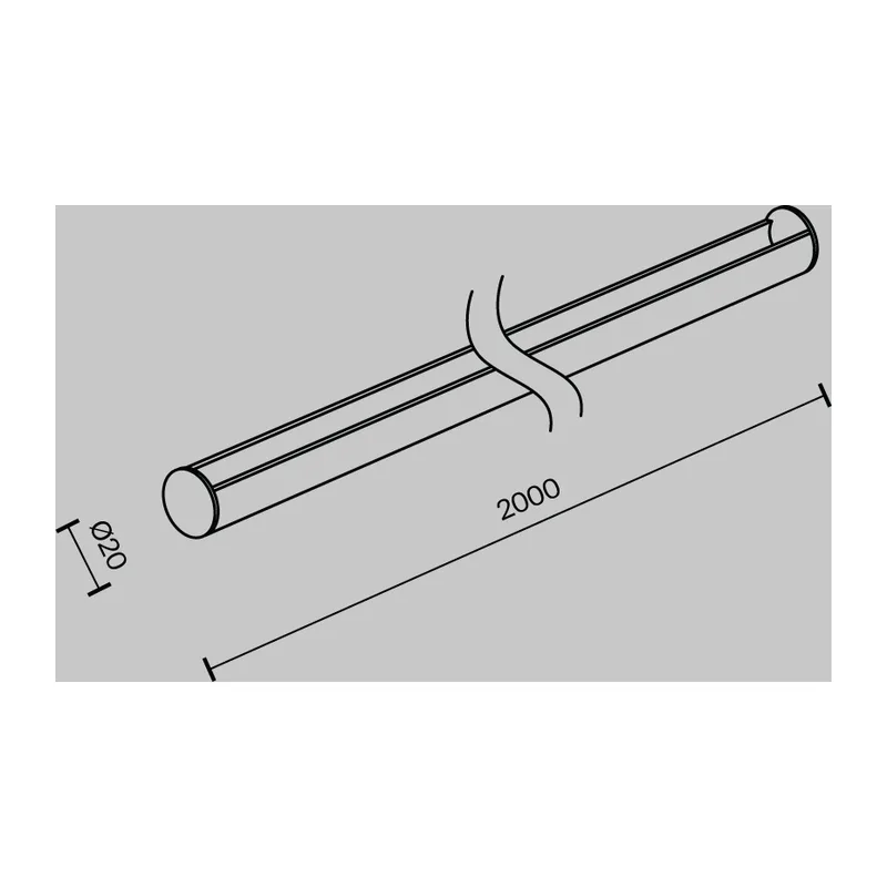 Опорный стержень 2м Parity черный Maytoni TRA130SR-2B 2