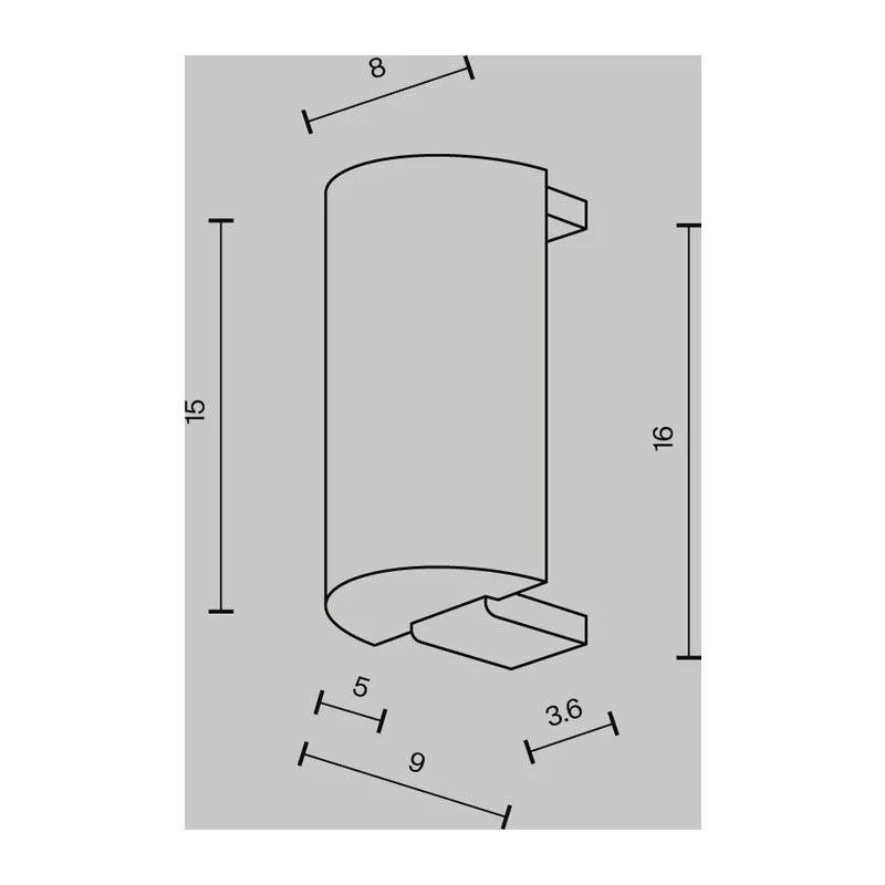 Заглушка торцевая для шинопровода Flarity,1 шт., платина Maytoni TRA154EC-PT 5