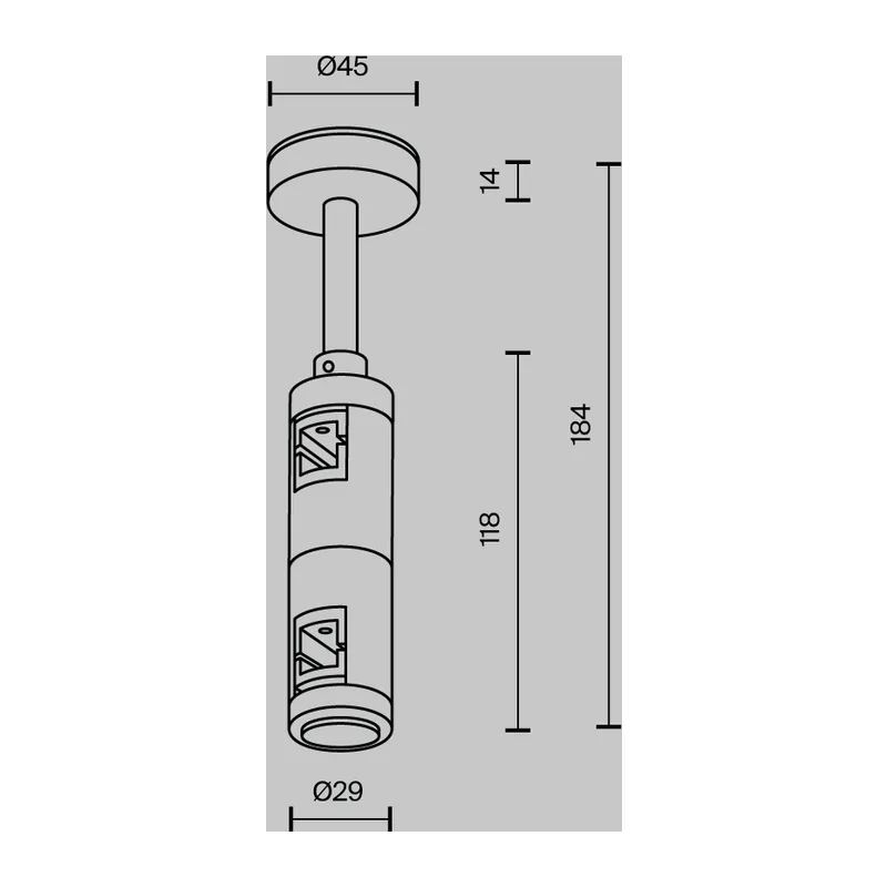 Крепление потолочное двойное Короткое / Short 78мм Flarity платина Maytoni TRA156C-D1-PT 5