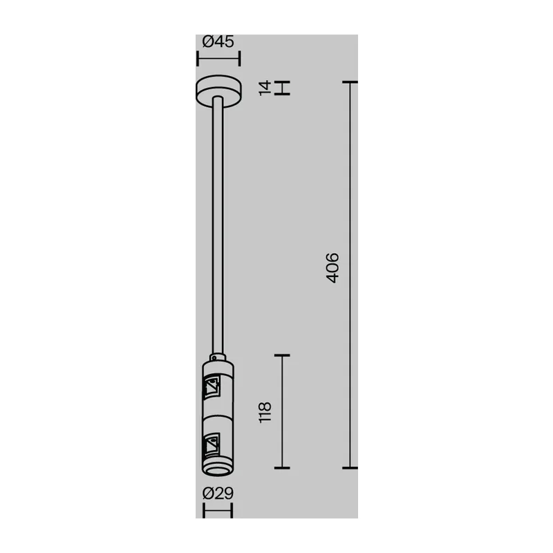 Крепление потолочное Среднее / Medium двойное 300мм Flarity платина Maytoni TRA158C-D1-PT 5