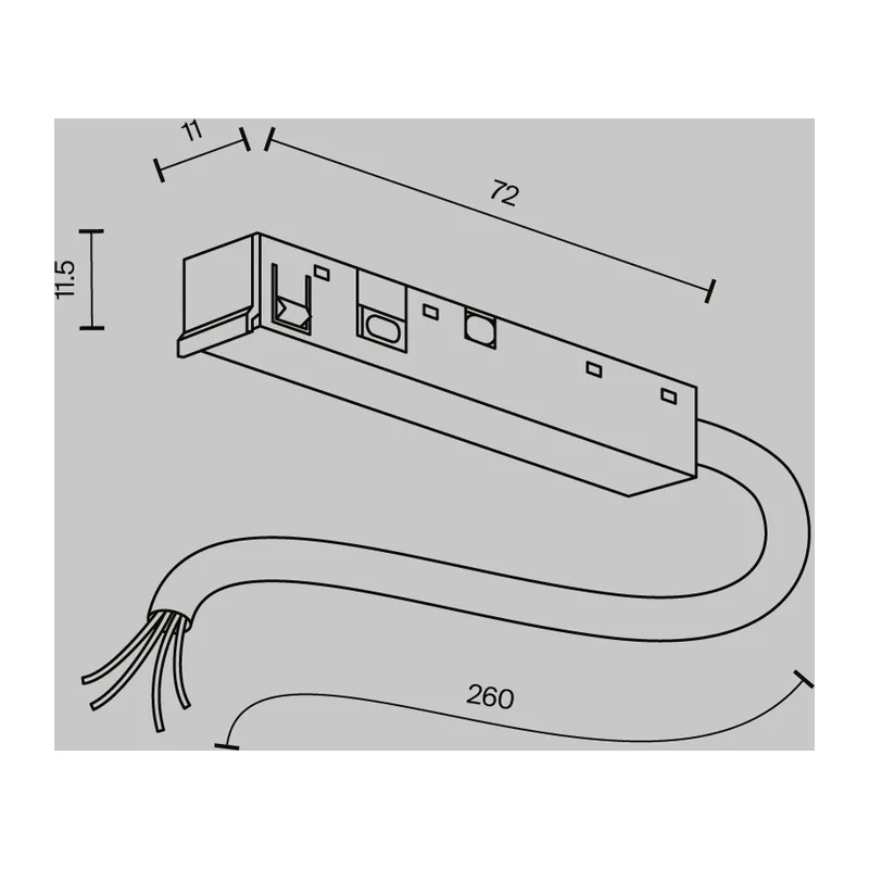 Ввод питания Exility X, черный Maytoni TRA239B-42B 6