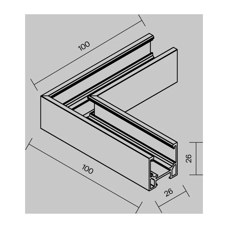 Коннектор угловой для низкопрофильного шинопровода Exility, белый Maytoni TRAMN034CL-41W 3