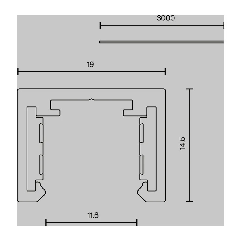 Шинопровод 3 м Exility X накладной, черный Maytoni TRX239-413B 6