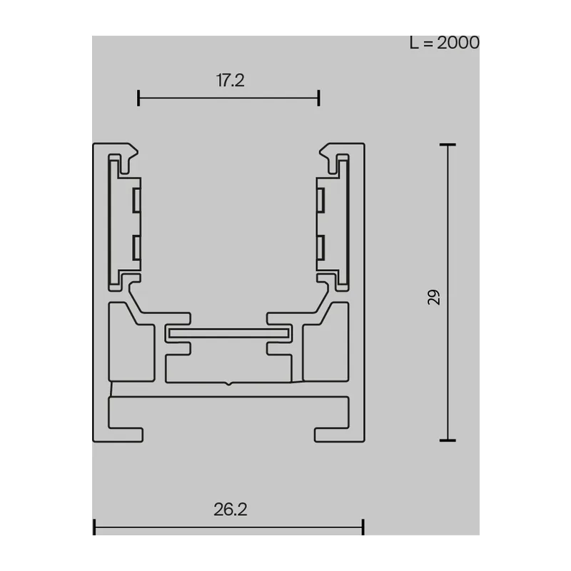 Шинопровод 2м Exility низкопрофильный накладной Maytoni TRXM034-412B 2