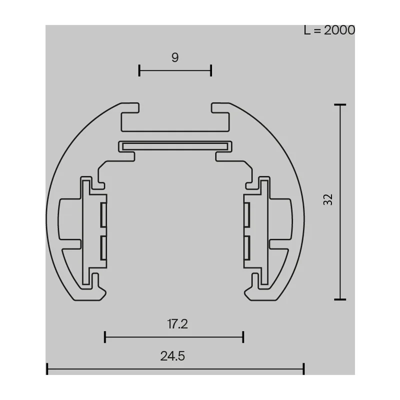 Шинопровод 2м Exility низкопрофильный подвесной круглый Maytoni TRXM034-R-412W 2