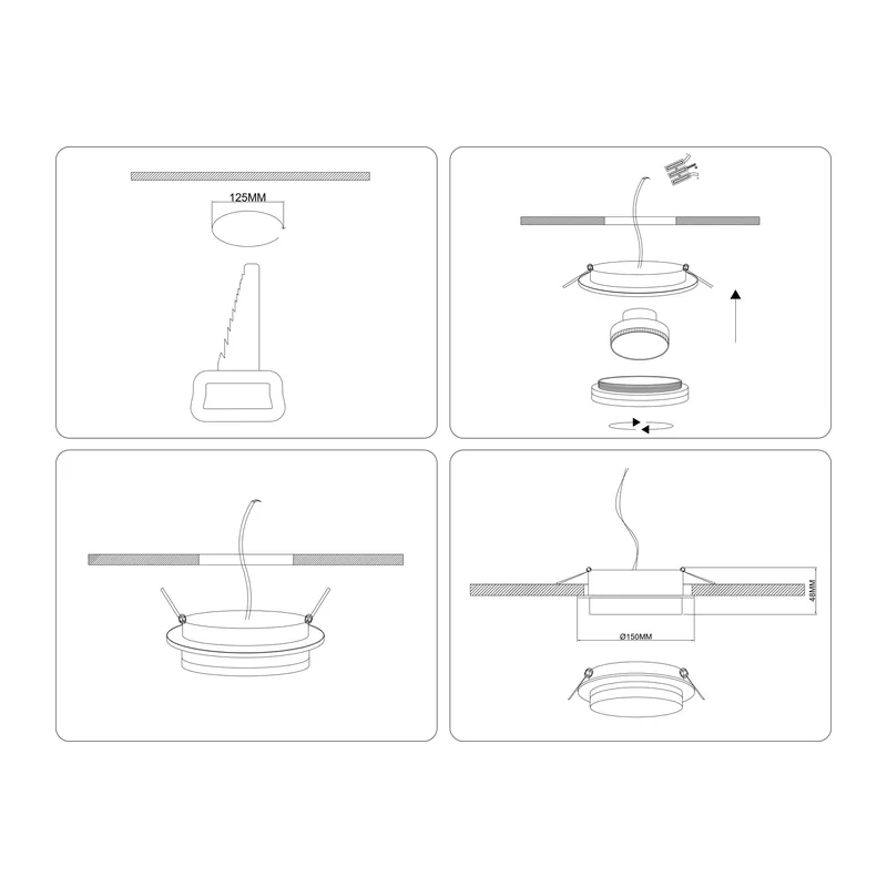 Встраиваемый точечный светильник 1*GX70 TU5214 WH белый GX70 max 20W D150*48 Ambrella Light 6