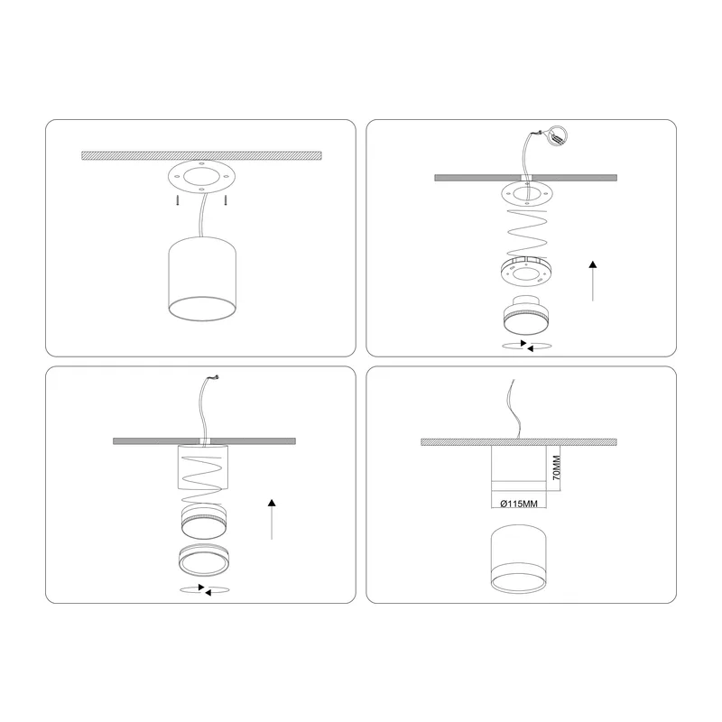 Накладной точечный светильник 1*GX70 TU52351 WH белый GX70 max 20W D115*70 Ambrella Light 6