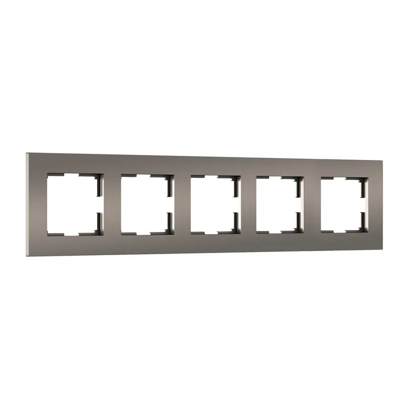 W0052963/ Рамка на 5 постов Slab (бронза софт) 4