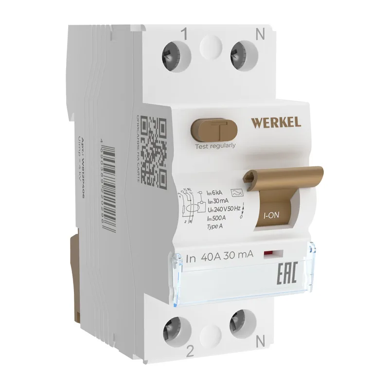 W812P406 / Устройство защитного отключения 1P+N 40A 30 mA type А  6 кА