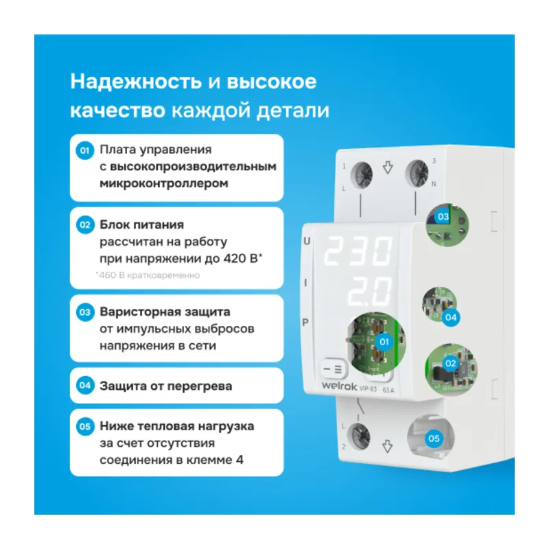 Многофункциональное реле Welrok VIP - 40 A - Многофункциональное реле Welrok VIP-40 5