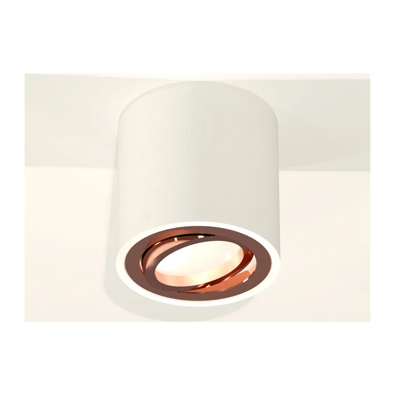 Накладной поворотный точечный светильник 1*GU5.3 (комплект) XS7531005 SWH/PPG белый песок/золото розовое полированное MR16 GU5.3 (C7531, N7005) Ambrella Light 3