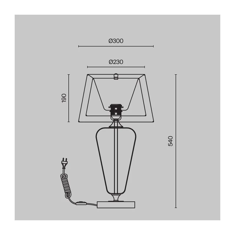 Настольный светильник Стекло / Verre E27х1 Maytoni Z005TL-01CH 2