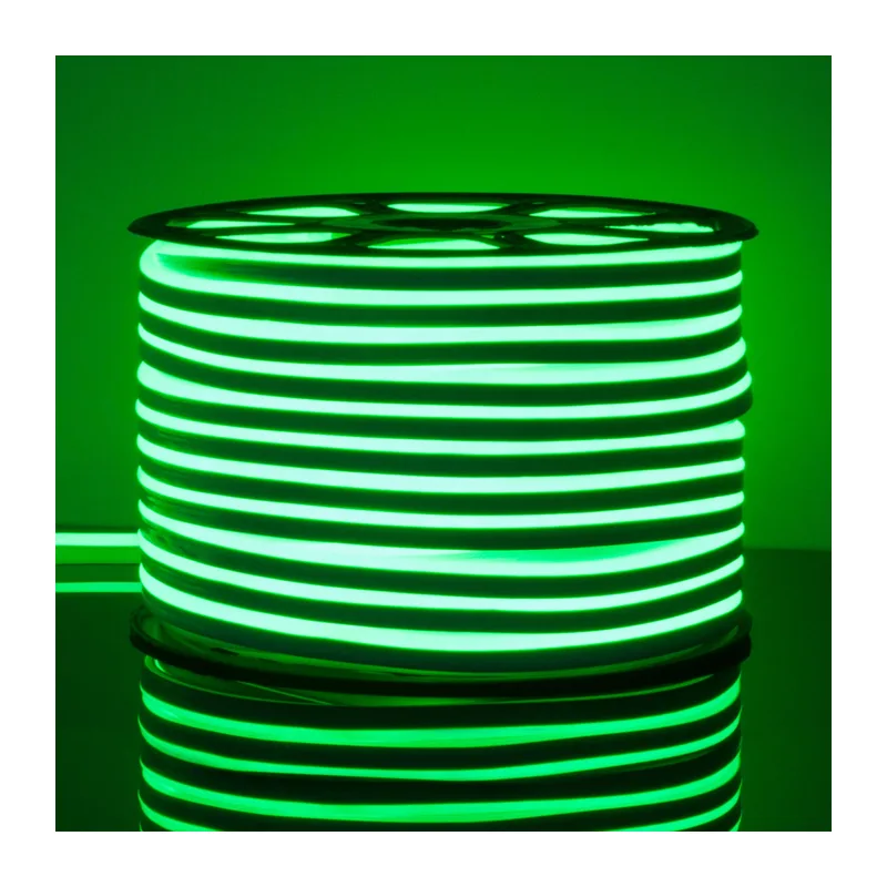Светодиодный гибкий неон 220 В 9.6 Вт/м 120 Led/м 2835 IP67, односторонний зеленый, 50 м Гибкий неон220V 9,6W 120Led 2835 IP67 односторонний красный, 50м Elektrostandard 3