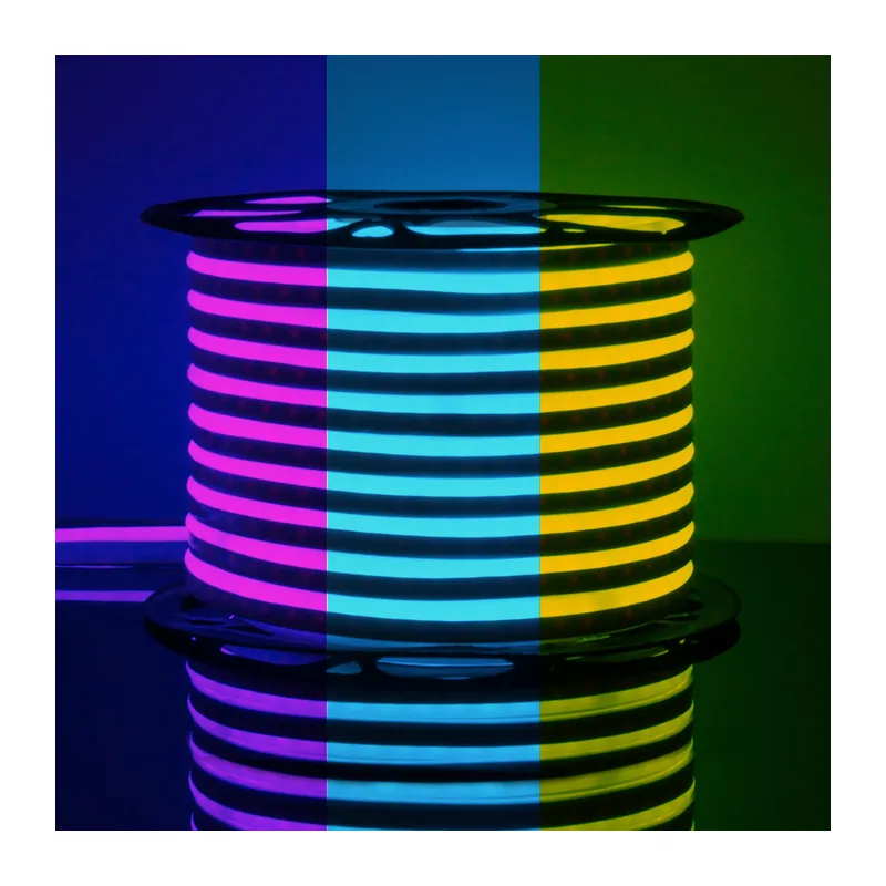 Светодиодный гибкий неон 220 В 12 Вт/м 80 Led/м 5050 IP67, односторонний RGB, 50 м Гибкий неон 220V 12W 80Led 5050 IP67 односторонний RGB, 50 м Elektrostandard 3