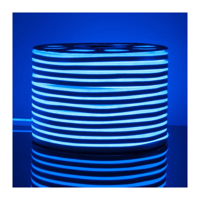Светодиодный гибкий неон 220 В 9.6 Вт/м 120Led/м 2835 IP67, односторонний, синий, 50 м Гибкий неон 220V 9,6W 120Led 2835 IP67 односторонний синий, 50 м Elektrostandard 3