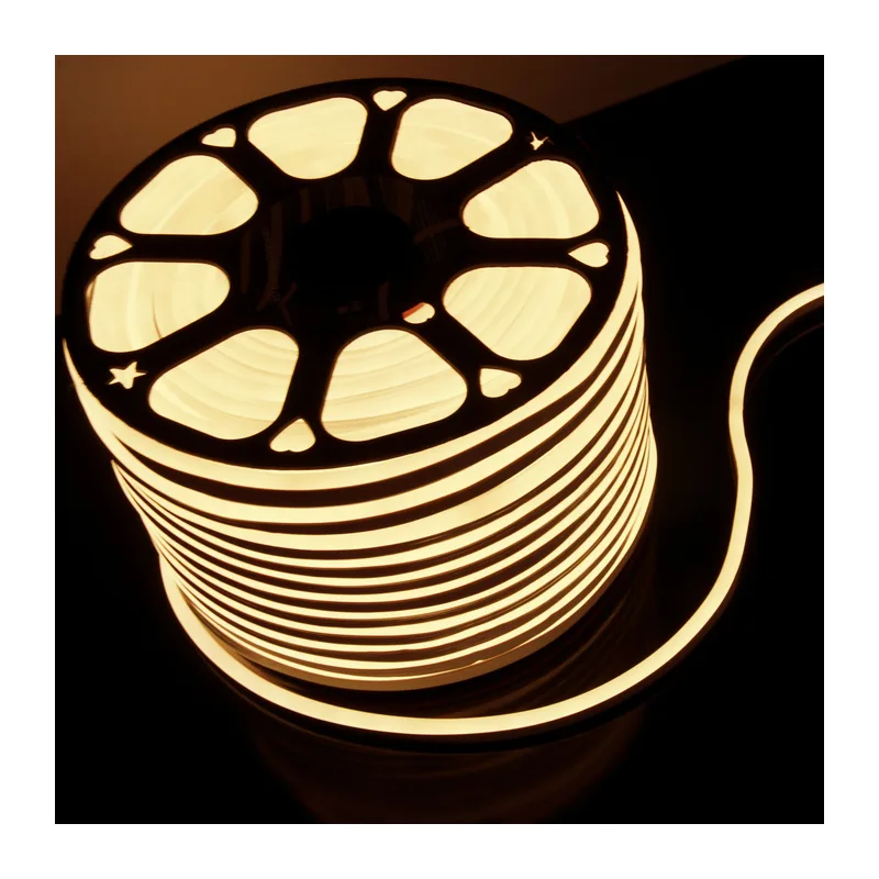 Светодиодный гибкий неон 220 В 9.6 Вт/м 120 Led/м 2835 IP67, односторонний теплый белый 3300 K, 50 м Гибкий неон 220V 9,6W 120Led 2835 IP67 односторонний теплый белый, 50 м Elektrostandard 6