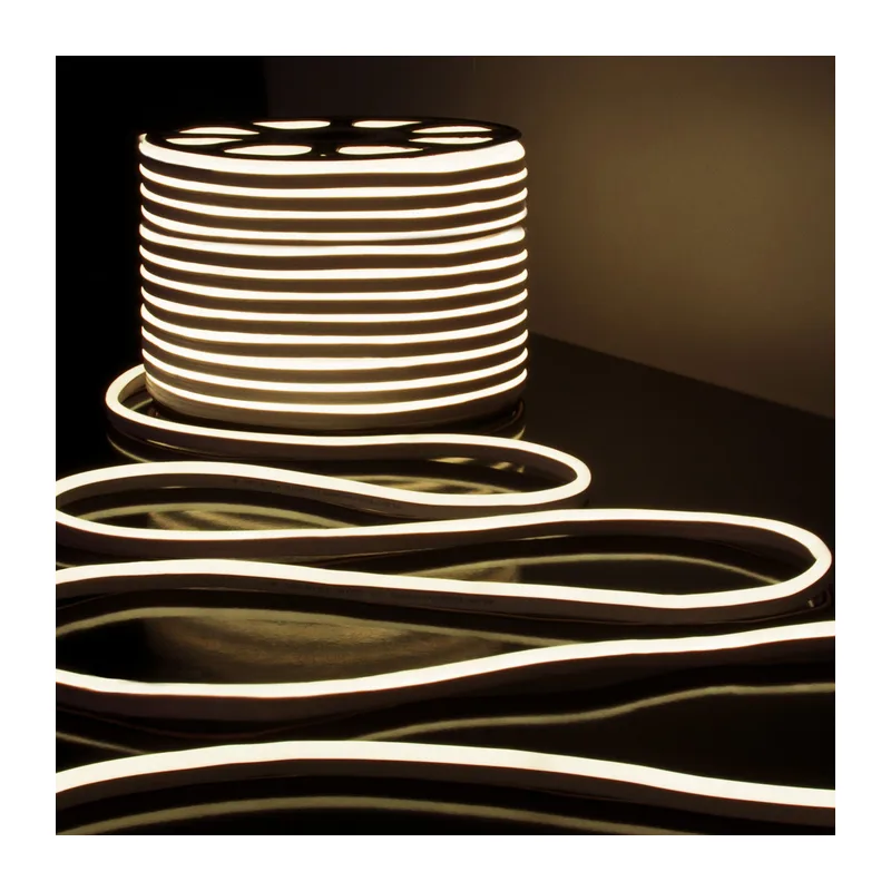 Светодиодный гибкий неон 220 В 9.6 Вт/м 120 Led/м 2835 IP67, односторонний дневной белый 4200 K, 50 м Гибкий неон 220V 9,6W 120Led 2835 IP67 односторонний дневной белый, 50 м Elektrostandard 5
