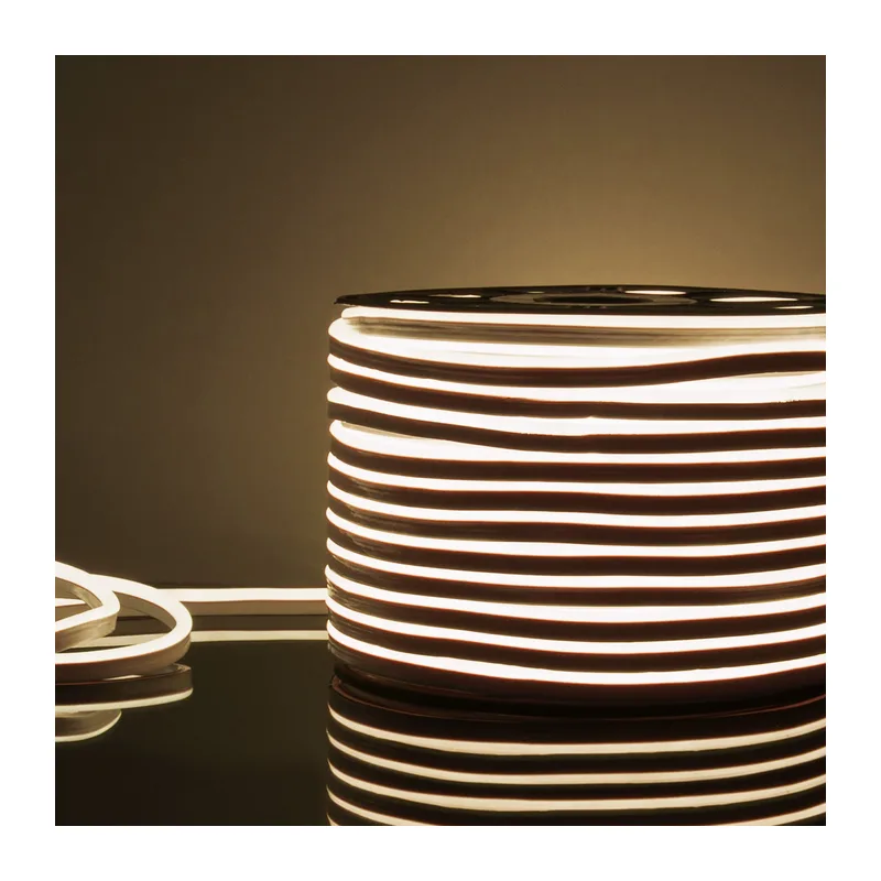 Светодиодный гибкий неон 220 В 9.6 Вт/м 120 Led/м 2835 IP67, односторонний дневной белый 4200 K, 50 м Гибкий неон 220V 9,6W 120Led 2835 IP67 односторонний дневной белый, 50 м Elektrostandard