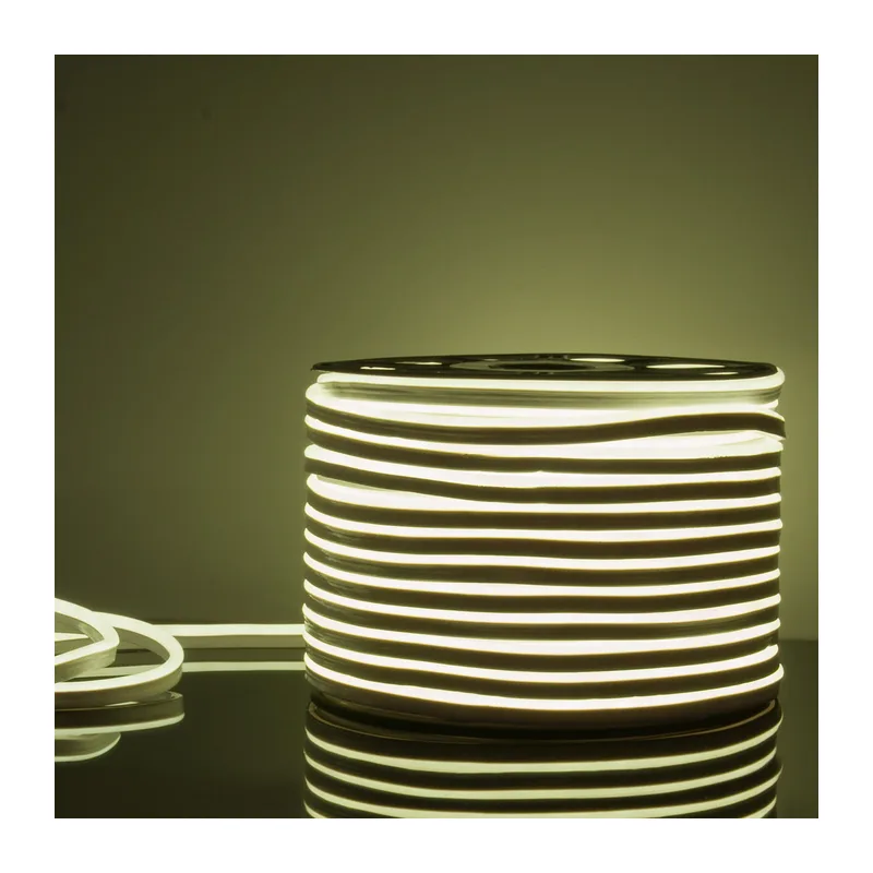 Светодиодный гибкий неон 220 В 9,6 Вт/м 120 Led/м 2835 IP67, односторонний холодный белый 6500К, 50 м Гибкий неон 220V 9,6W 120Led 2835 IP67 односторонний холодный белый, 50 м Elektrostandard