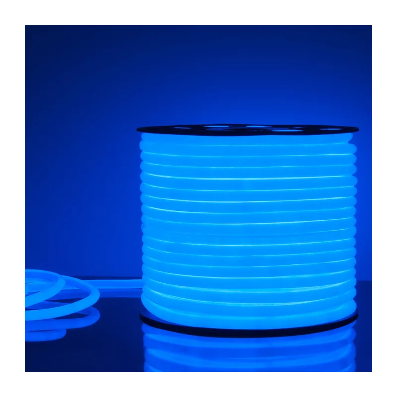Светодиодный гибкий неон 220 В 9.6 Вт/м 144 Led/м 2835 IP67, круглый синий, 50 м Гибкий неон 220V 9,6W 144Led 2835 IP67 круглый синий, 50 м Elektrostandard