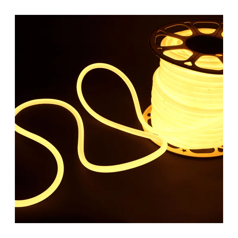 Светодиодный гибкий неон 220 В 9.6 Вт/м 144 Led 2835 IP67, круглый теплый белый 3300 K, 50 м Гибкий неон 220V 9,6W 144Led 2835 IP67 круглый теплый белый, 50 м Elektrostandard 4