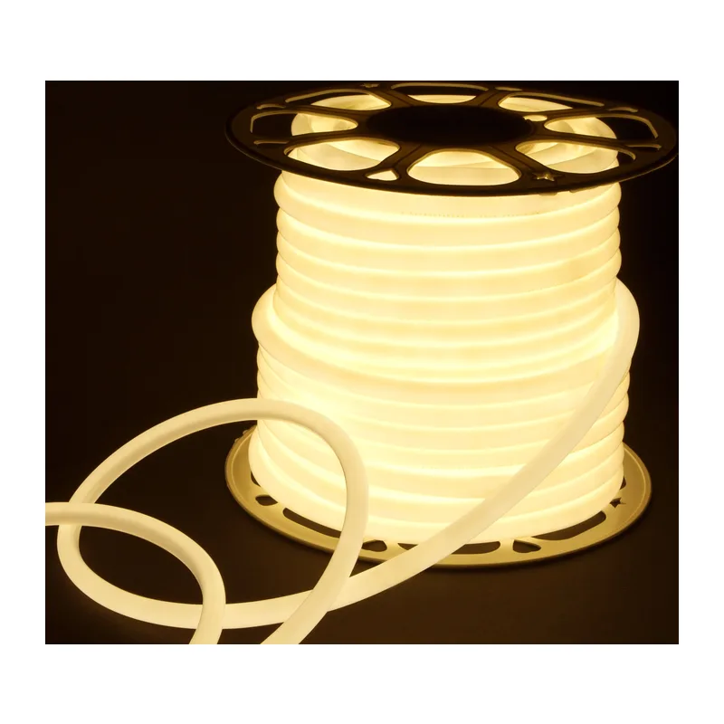 Светодиодный гибкий неон 220 В 9.6 Вт/м 144 Led/м 2835 IP67, круглый дневной белый 4200 K, 50 м Гибкий неон 220V 9,6W 144Led 2835 IP67 круглый дневной белый, 50 м Elektrostandard