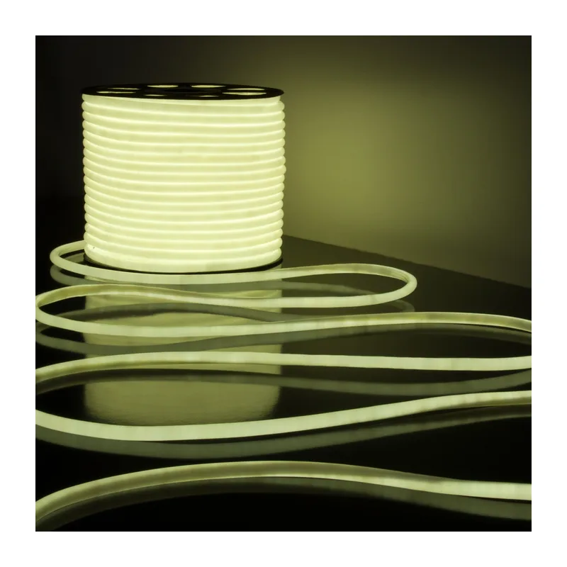 Светодиодный гибкий неон 220 В 9.6 Вт/м 144 Led/м 2835 IP67, круглый холодный белый 6500К, 50 м Гибкий неон 220V 9,6W 144Led 2835 IP67 круглый холодный белый, 50 м Elektrostandard 2