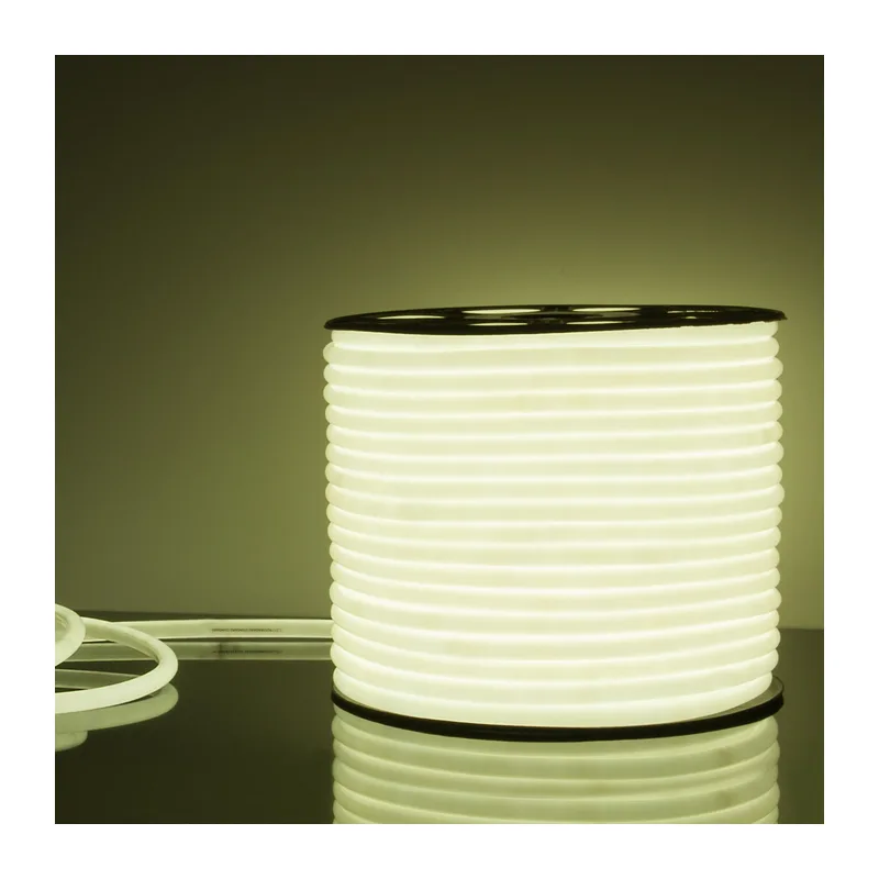 Светодиодный гибкий неон 220 В 9.6 Вт/м 144 Led/м 2835 IP67, круглый холодный белый 6500К, 50 м Гибкий неон 220V 9,6W 144Led 2835 IP67 круглый холодный белый, 50 м Elektrostandard