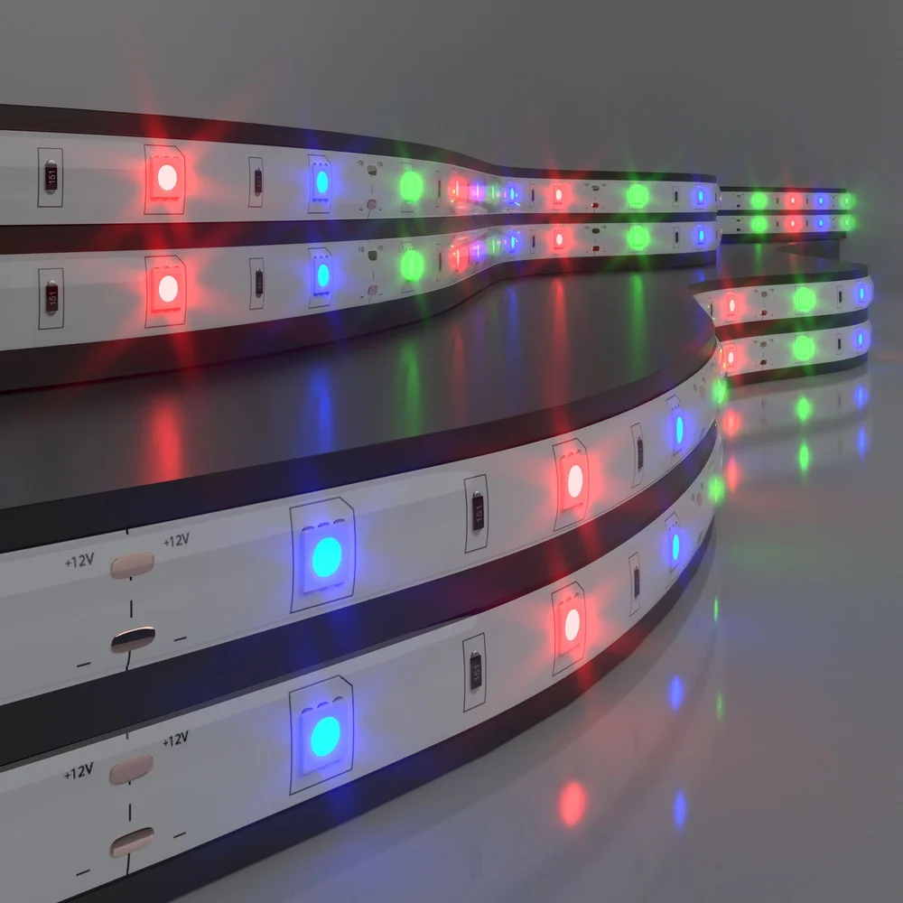 Светодиодная лента 12 В 7,2 Вт/м 30 Led/м 5050 IP65, мультиколор, 5 м Лента светодиодная 12V 7,2W 30Led 5050 IP65 RGB, 5м Elektrostandard