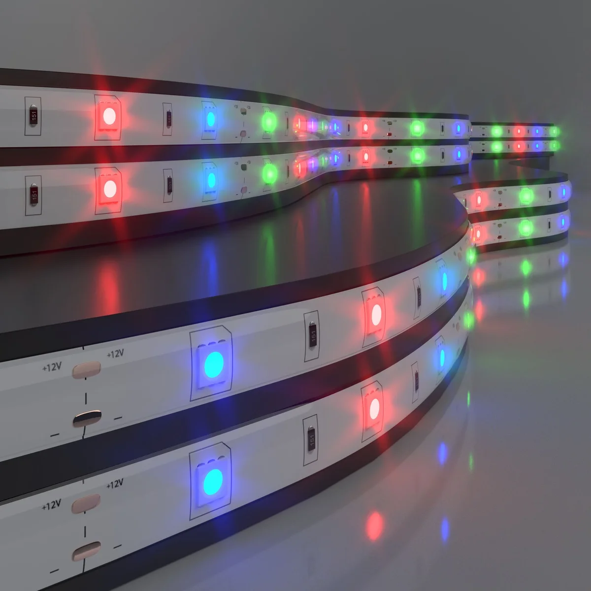 Светодиодная лента Бегущая волна 12 В 7,2 Вт/м 30 Led/м 5050 IP65, RGB, 5 м Лента светодиодная 12V 7,2W 30Led 5050 IP65 бегущая волна, 5м Elektrostandard