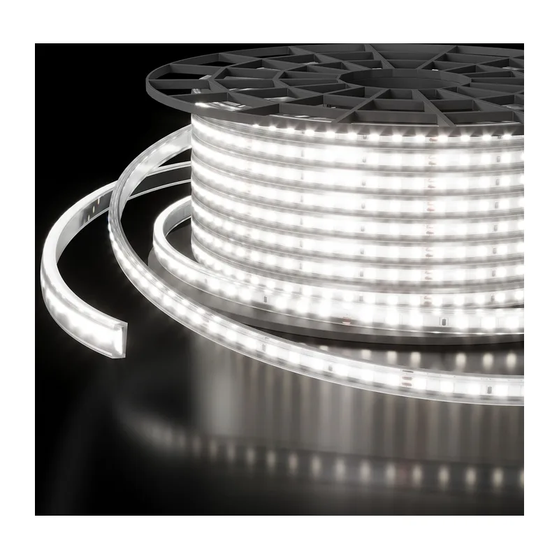 Светодиодная лента 220 В 14,4 вт/м 120 Led/м 2835 IP65, холодный белый 6500K, 50 м Лента светодиодная 220V 14,4W 120Led 2835 IP65 6500 холодный белый, 50 м Elektrostandard