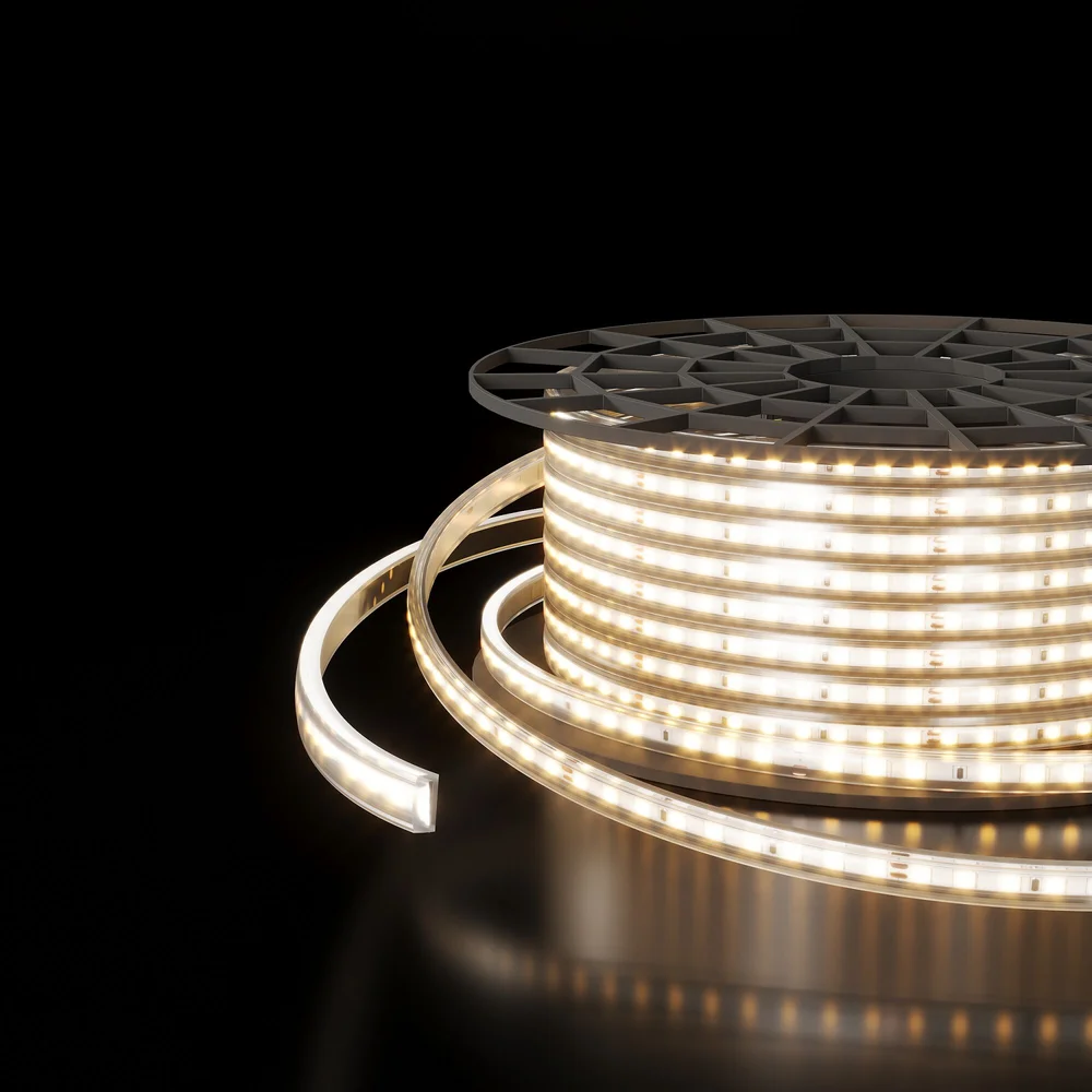 Светодиодная лента 220 В 14,4 Вт/м 120 Led/м 2835 IP65, дневной белый 4200K, 50 м Лента светодиодная 220V 14,4W 120Led 2835 IP65 дневной белый, 50 м Elektrostandard