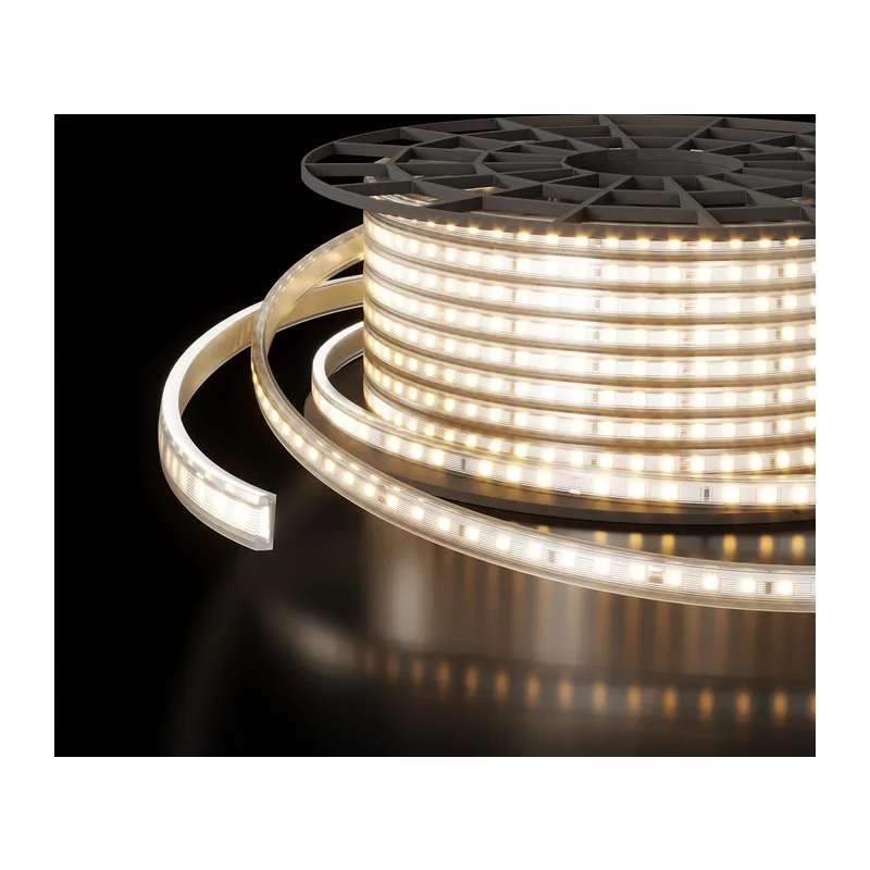 Светодиодная лента 220 В 18 Вт/м 180 Led/м 2835 IP65, дневной белый 4200К, 50 м Лента светодиодная 220V 18W 180Led 2835 двухрядная IP65 дневной белый, 50 м Elektrostandard