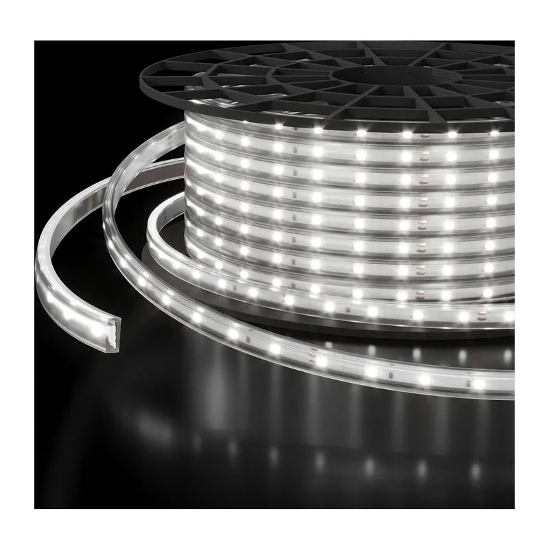 Светодиодная лента 220 В 8 Вт/м 60 Led/м 2835 IP65, холодный белый 6500K, 50 м Лента светодиодная 220V 8W 60Led 2835 IP65 холодный белый, 50 м Elektrostandard