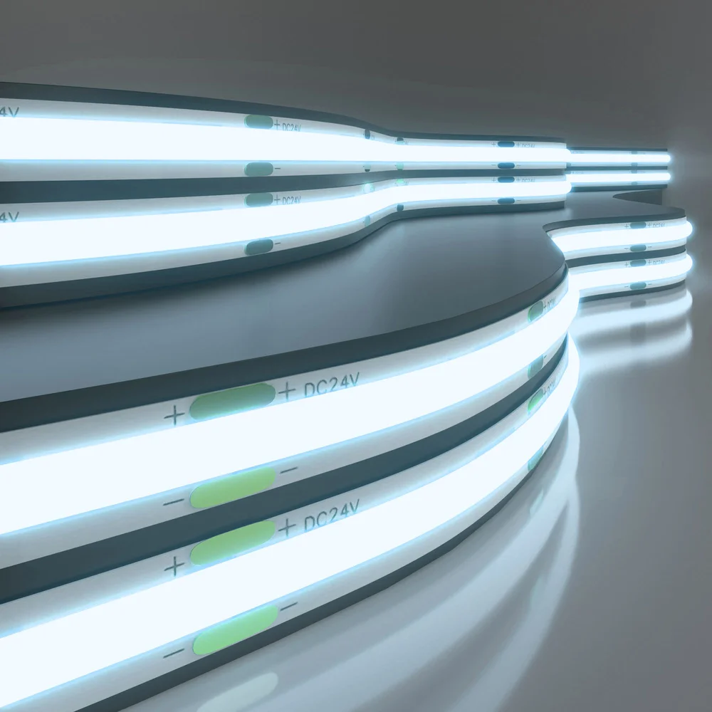 Светодиодная лента 24 В 11 Вт/м 352 Led/м COB IP20, холодный белый 6500K, 5 м Лента светодиодная 24V 11W 352Led COB IP20 холодный белый, 5м Elektrostandard